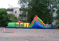 52' Supreme obstacle course - 2 lanes-climb-slide  