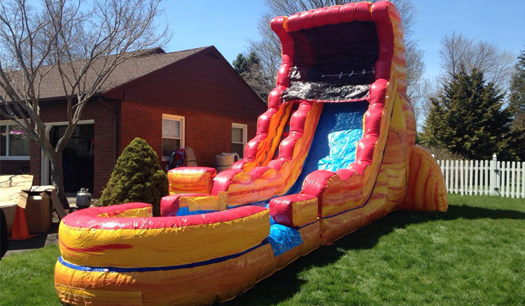 Red Volcano Water Slide - 18 feet long and 35